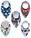SET 2 Boys 5 Baby Bibs Bandana Handkerchief for Infant Drooling Teething Super Absorbent Bibs Age 0-24M